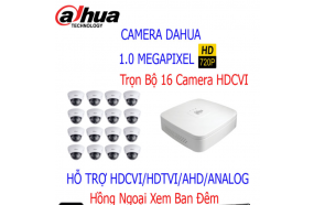 Trọn bộ 16 camera quan sát 1.0MP