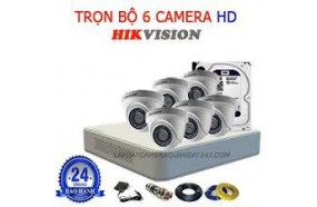 Trọn bộ 6 camera HIKVISON