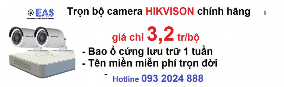 giá trọn bộ 2 camera HIKVISON