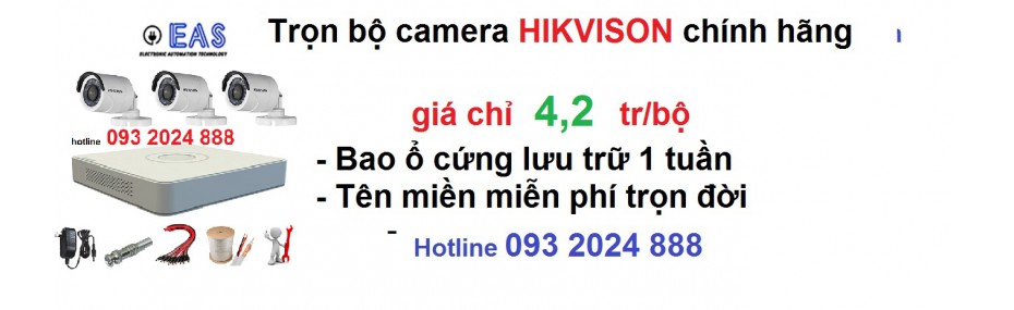 giá trọn bộ 3 camera HIKVISON